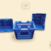 Miniature Dark Blue Shopping Basket