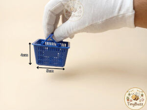 Miniature Dark Blue Shopping Basket