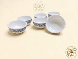Miniature small blue and white porcelain bowl