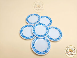 Miniature blue printed plate (with holes)