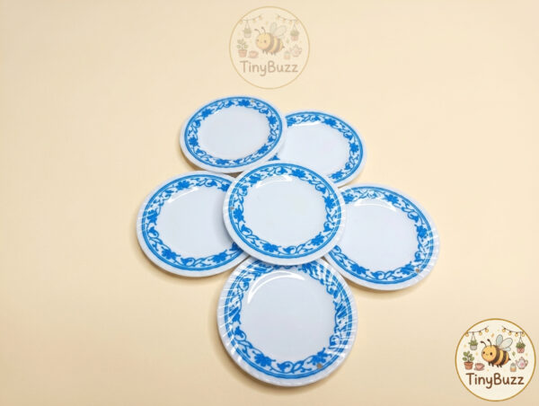 Miniature blue printed plate (with holes)