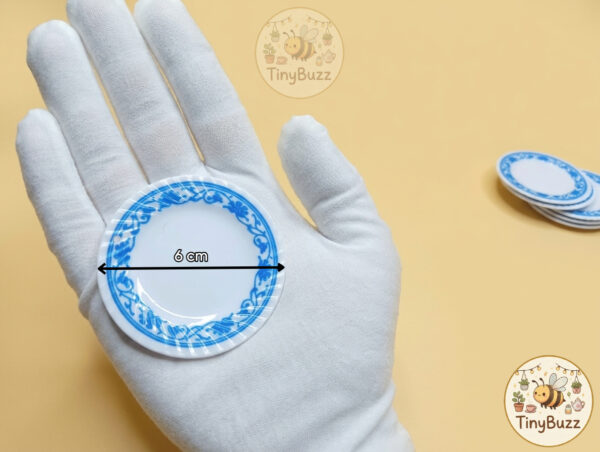 blue printed plate (with holes)