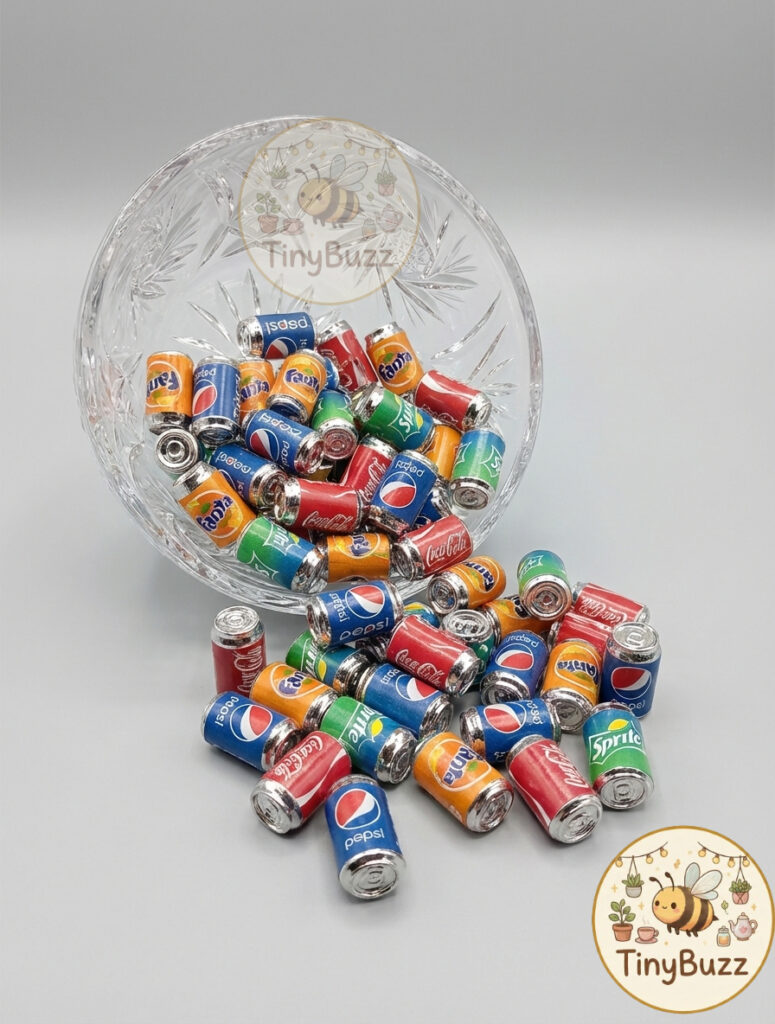 Miniature SoftDrink Cans TinyBuzz