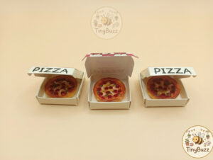 Miniature Pizza Box and Pizza Set
