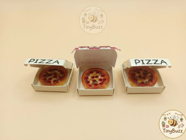 Miniature Pizza Box and Pizza Set