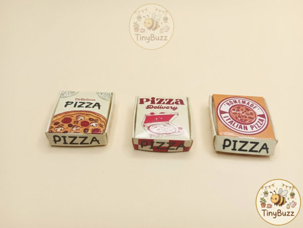 Miniature Pizza Box and Pizza Set